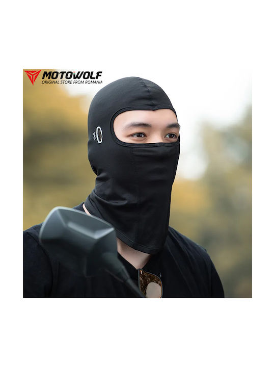 Motowolf Full Face Μπαλακλάβα Αναβάτη Μοτοσυκλέτας Μαύρο Χρώμα