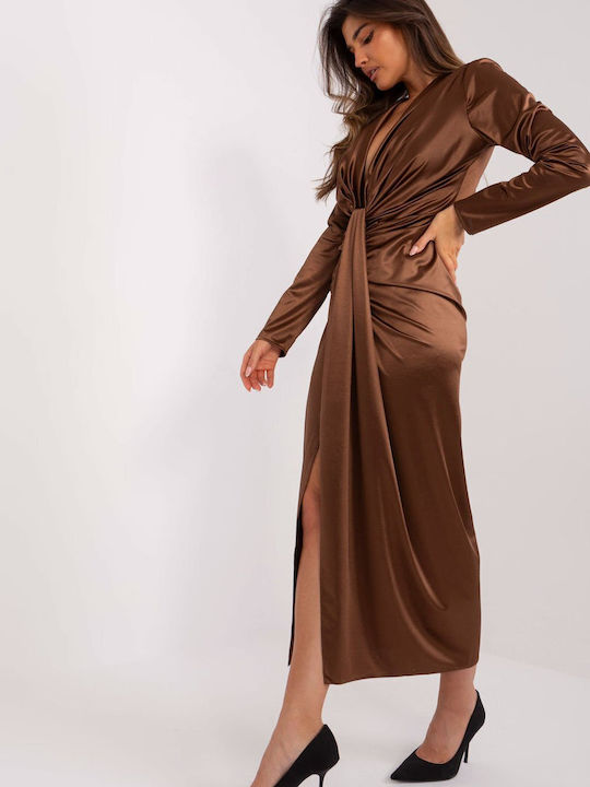 Lakerta Maxi Evening Dress Brown