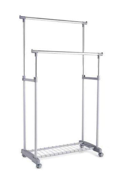 Zeller Κρεμάστρα Δαπέδου από Μέταλλο Ασημί 84x43x170cm