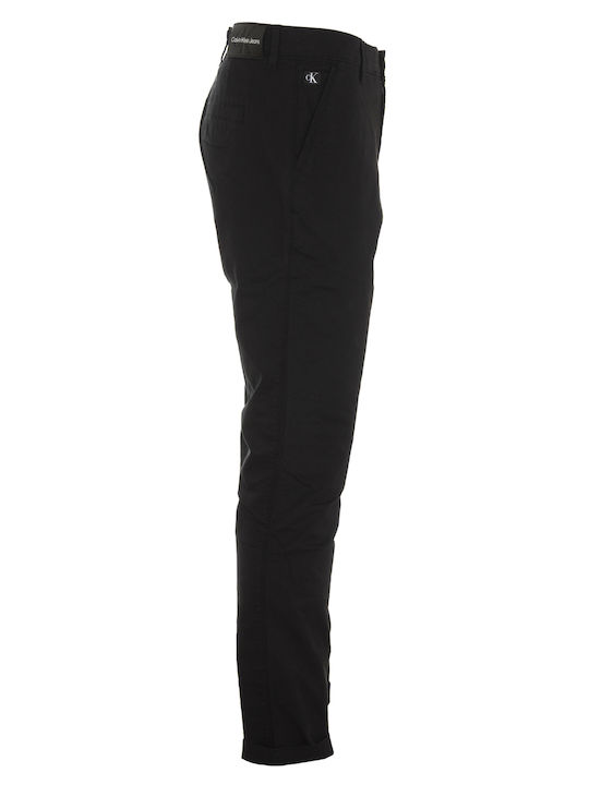 Calvin Klein Pantaloni pentru bărbați Chino cu Croială Slim Negru