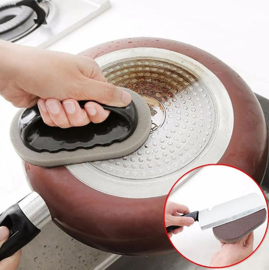 Kitchen Sponge with Handle Black