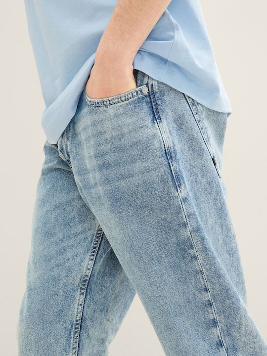 Men's Jeans Pants with Loose Straight Fit Blue