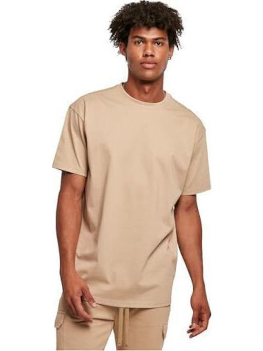 Heavy Men's Undershirts Short Sleeve in Beige Color 2Pack