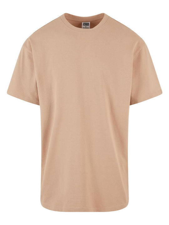 Heavy Men's Undershirts Short Sleeve in Beige Color 2Pack