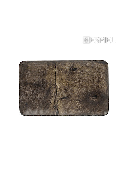 Espiel Rectangular Wooden Decorative Platters Set Hybrid Green 26x16cm 6pcs