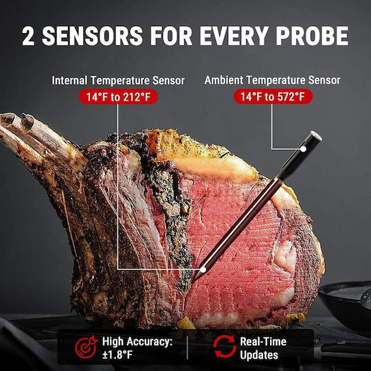 Thermo Pro Ασύρματο Ψηφιακό Θερμόμετρο Μαγειρικής με Ακίδα και Bluetooth