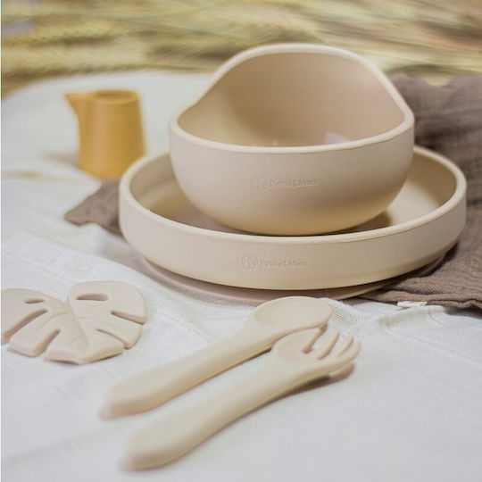 Petite & Mars Petite & Mars Baby- und Kinder-Essgeschirr aus Beige Silikon 2 Stück PachetMasaBej