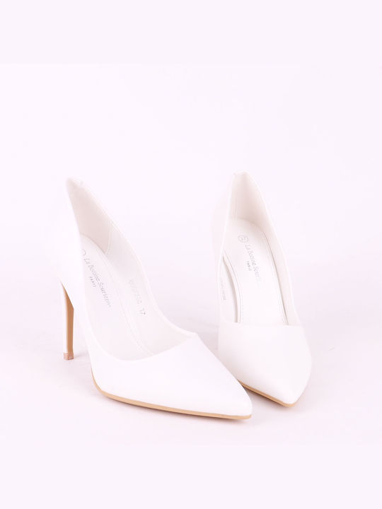 La Bottine Souriante White Heels