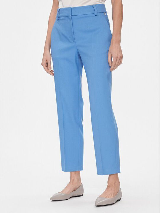 Tommy Hilfiger Γυναικείο Υφασμάτινο Παντελόνι σε Slim Εφαρμογή Γαλάζιο