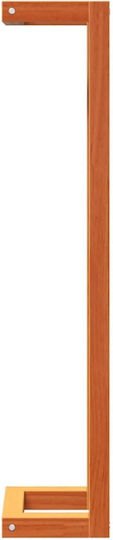 vidaXL Single Wall-Mounted Bathroom Freestanding Towel Rack ​90x90cm Brown