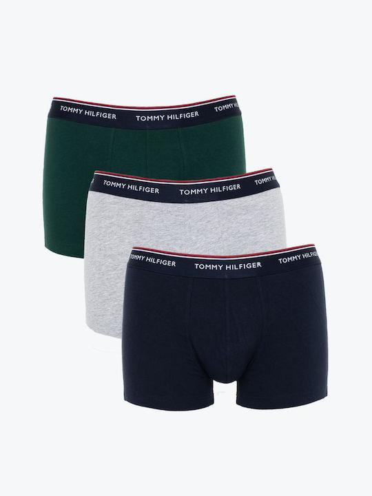 Tommy Hilfiger Ανδρικά Μποξεράκια Πράσινο / Γκρι / Μαύρο 3Pack