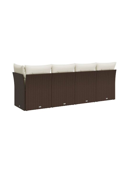 Canapea Cu Patru Locuri De Exterior Din Rattan Cu Perne 55x55x69cm