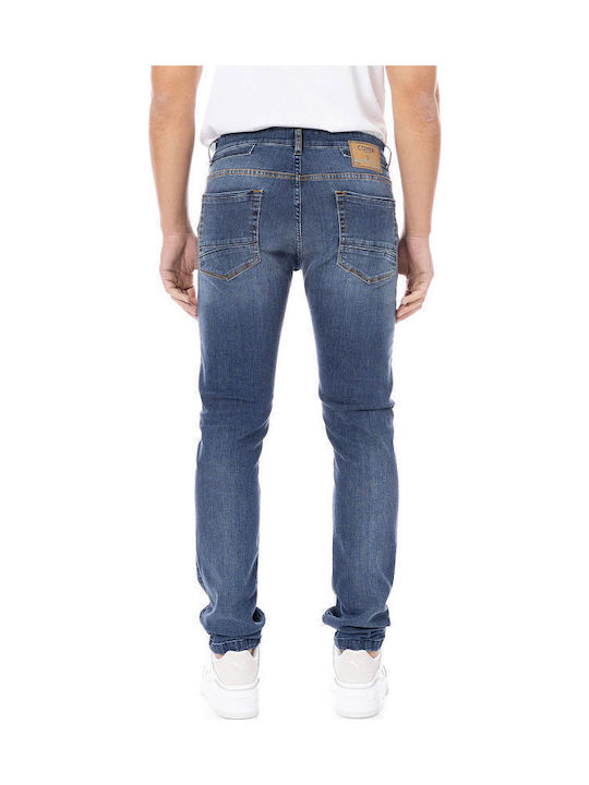 Herren Jeanshose Elastischer Regulär Passform Marineblau