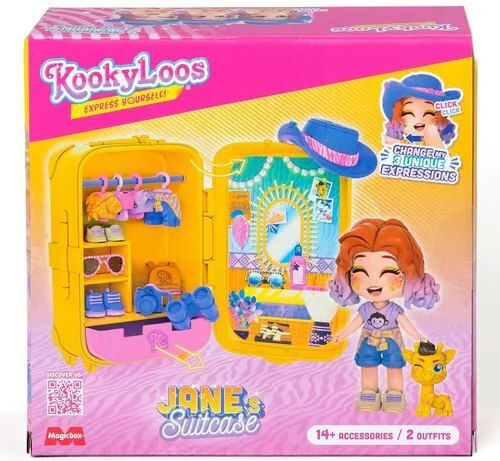 Set de păpuși Kookyloos Jane în valiză, figură în cutie magică Pklsp108in50