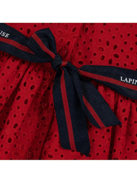 Lapin Kids Dress Polka Dot red