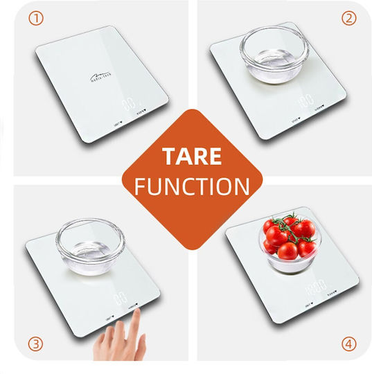Media-Tech Digital Kitchen Scale Up To 5kg White