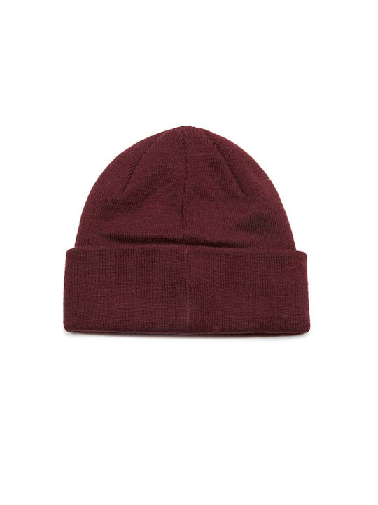 Obey Beanie Beanie Knitted in Burgundy color