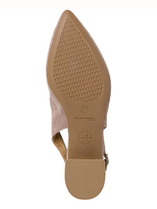 Suede Γόβες Μπεζ