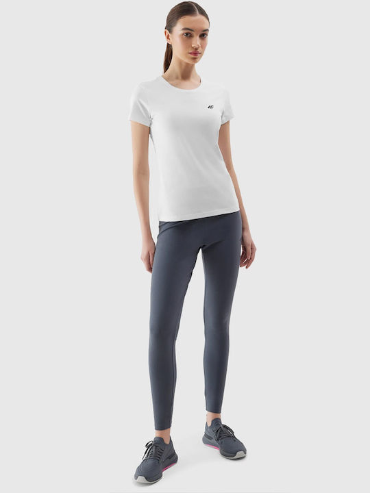 4F Damen Sportlich T-shirt Weiß