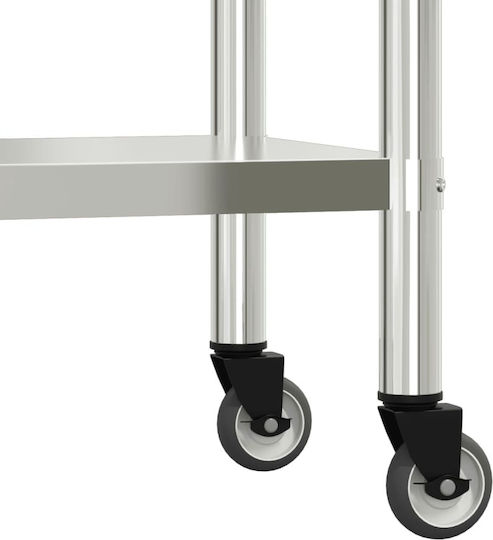 vidaXL Steel Workbench L110xD30xH85cm