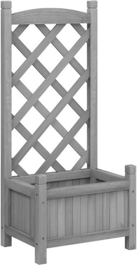 vidaXL Pot Wooden Grey 30cm.