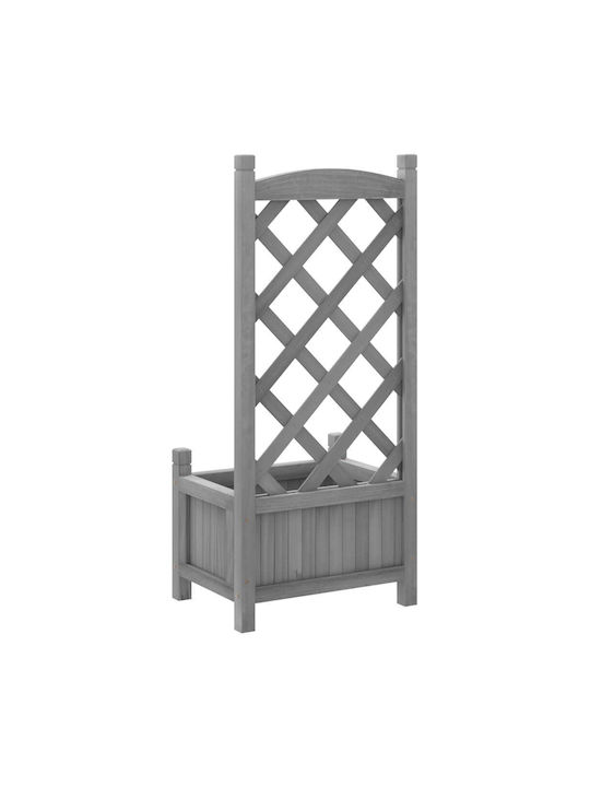 vidaXL Pot Wooden Grey 30cm.