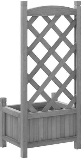 vidaXL Pot Wooden Grey 30cm.