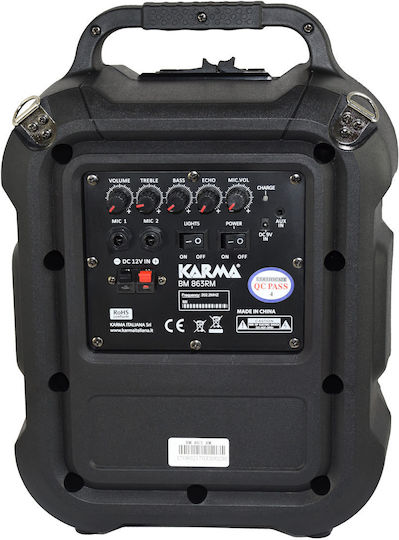 Karma Boxă Karaoke cu Microfon Wireless și Efecte de Iluminare Italiana Bm 863rm Negru