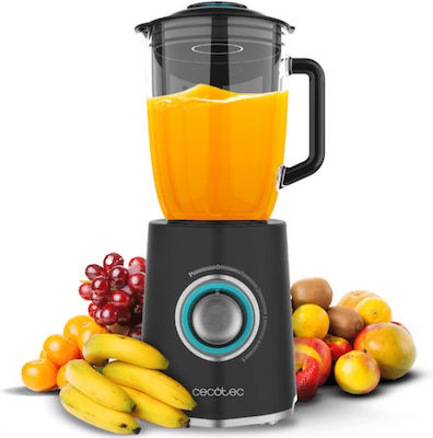 Cecotec Power Black Titanium 2000Max Mix Go Blender pentru Smoothie cu Cana de sticlă 1.5lt 2000W Negru