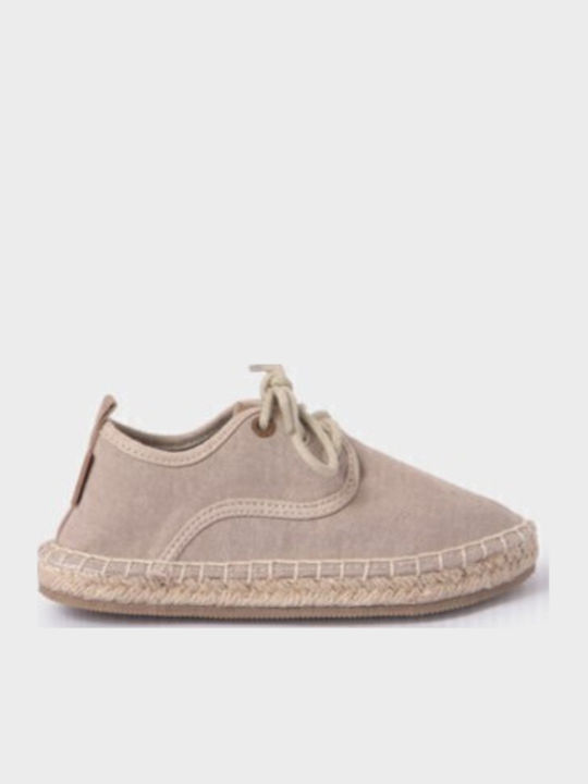 Kids Espradrilles with Laces Beige