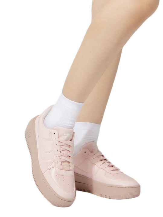 Nike Air Force 1 Platform Γυναικεία Sneakers Ροζ
