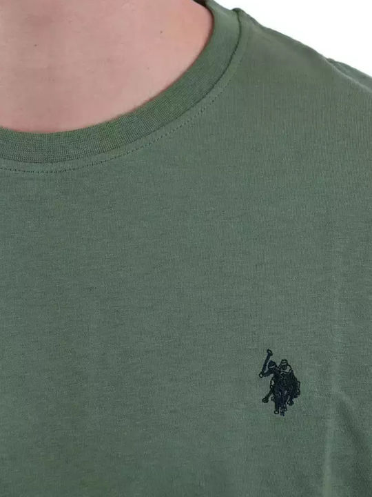 U.S. Polo Assn. Bluza Bărbătească cu Mânecă Scurtă Polo Olive