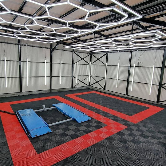 Set Plastic Floor PVC Drainage 400mmx400mmx20mm with 1 Tiles Blue