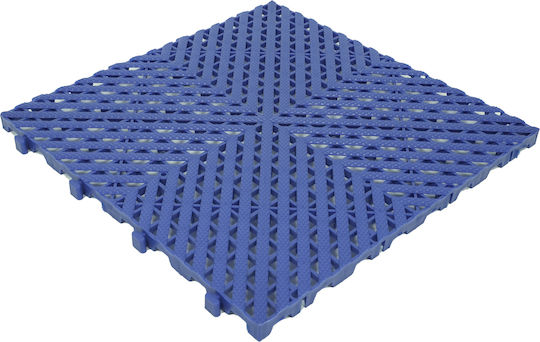 Set Plastic Floor PVC Drainage 400mmx400mmx20mm with 1 Tiles Blue