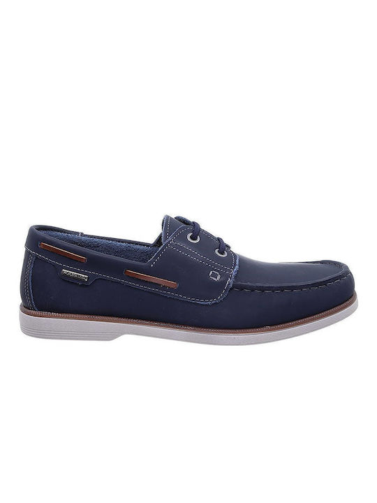 Pegada Men's Piele Pantofi de barcă Albastru