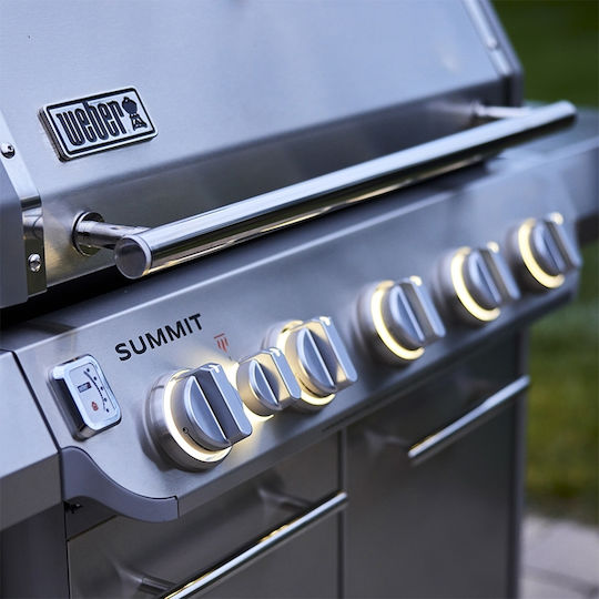 Weber Summit S Ψησταριά Υγραερίου Σχάρας 91x49εκ. με 5 Εστίες 27kW και Πλαϊνό Μάτι Υπερύθρων