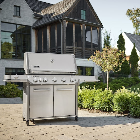 Weber Summit S Ψησταριά Υγραερίου Σχάρας 91x49εκ. με 5 Εστίες 27kW και Πλαϊνό Μάτι Υπερύθρων