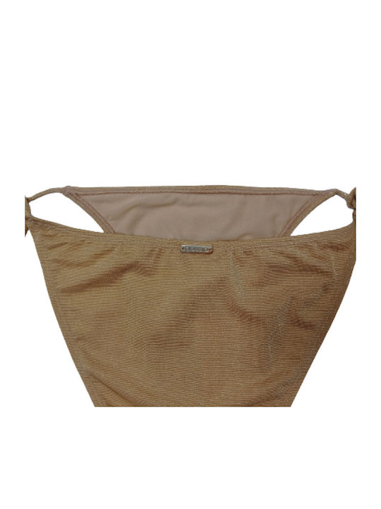 Bikini Slip with Ties Gold