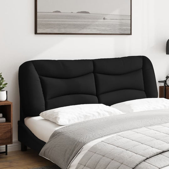 vidaXL LED Headboard Cushion Fabric Black 160x48cm