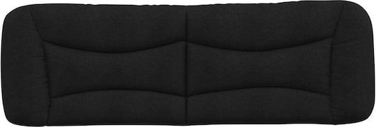 vidaXL LED Headboard Cushion Fabric Black 160x48cm