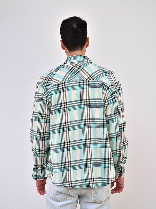 Long-sleeved Shirt Checked Green