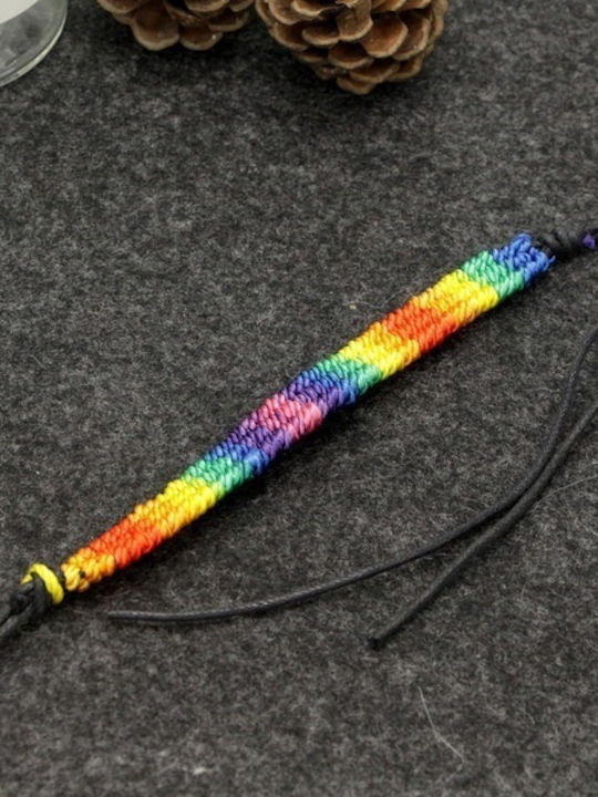 Rainbow LGBT String Bracelet Bransolet