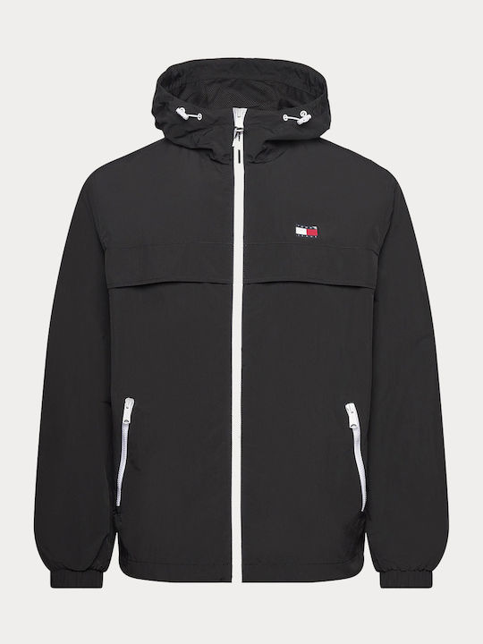 Tommy Hilfiger Herren Winter Jacke Lässig Winddicht Black