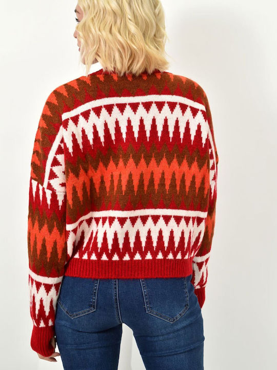 Potre Women's Long Sleeve Sweater Turtleneck Burgundy