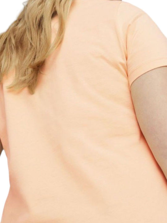 Puma Women's Athletic Blouse Short Sleeve Orange