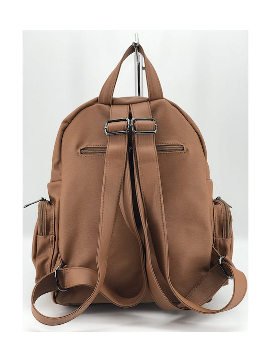 Mega Bag Women's Backpack with Two Tan Compartments