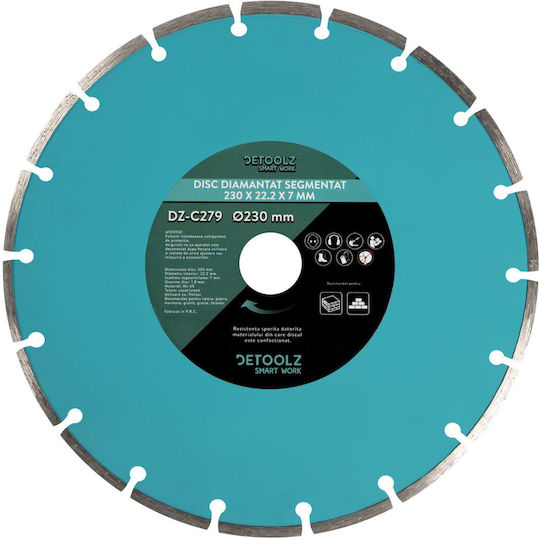 Detoolz Δίσκος Κοπής Δομικών Υλικών 230mm
