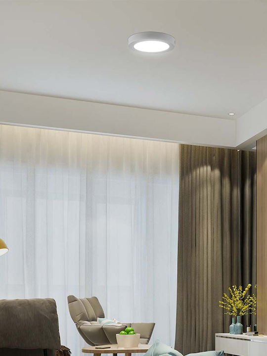 V-TAC Rotund Panou LED Putere 12W cu Alb Natural Lumini