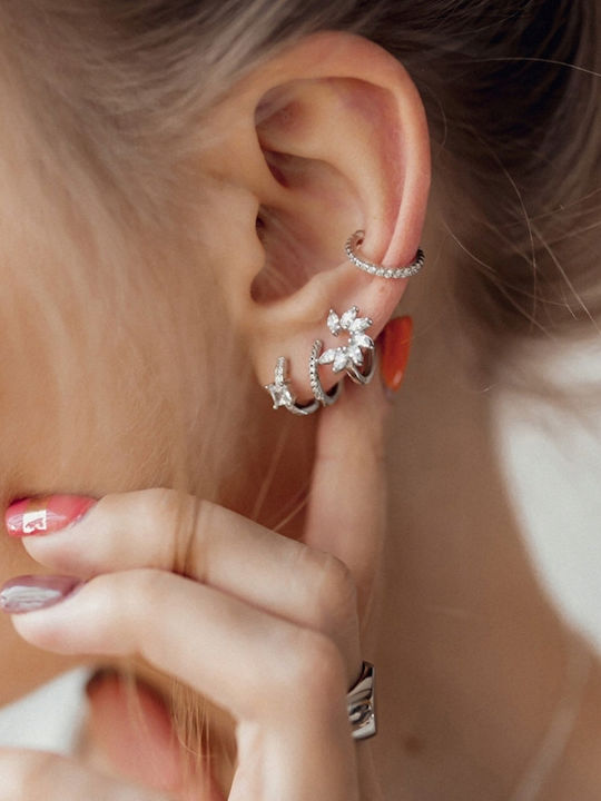 Copper Earrings Fashionable Classic K15 Silver