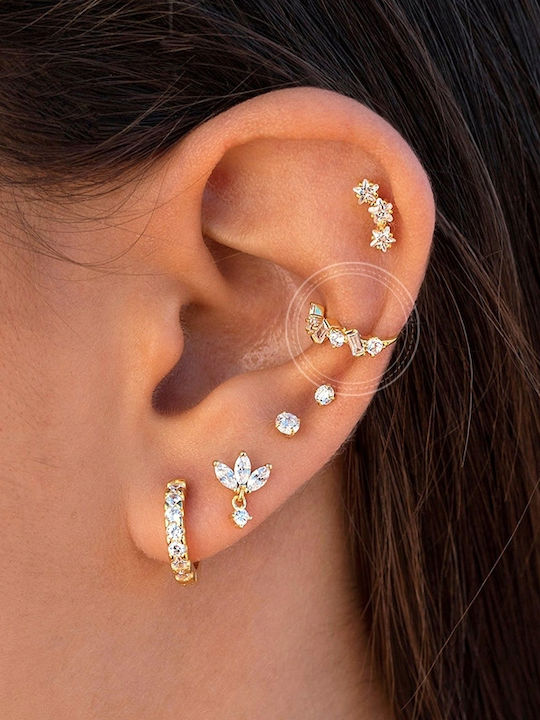 Copper Earrings Fashionable Classic K12 Gold